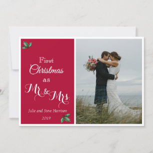 Carte Premier Noël En Tant Que Monsieur. & Mme Photo