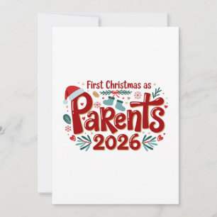Carte Premier Noël en tant que parents Vacances de famil