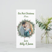 Carte Premier Noël, Photo Couple, Noms (Debout devant)