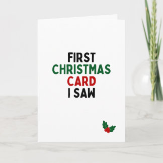 Carte Premier Noël que j'ai vu