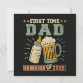 Carte Premier papa 2026 futur bébé drôle (Dos)