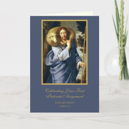 Carte Premier Pastorat Assignation Prêtre Jésus Mouton (Devant)