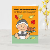 Carte Premier pèlerin d'action de grâce de la Grande-gra (Fleur jaune)