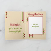 Carte Premier petit Noël trop mignon rouge (Intérieur)