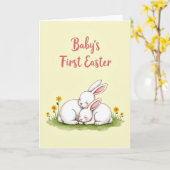 Carte premier printemps de bébé (Fleur jaune)