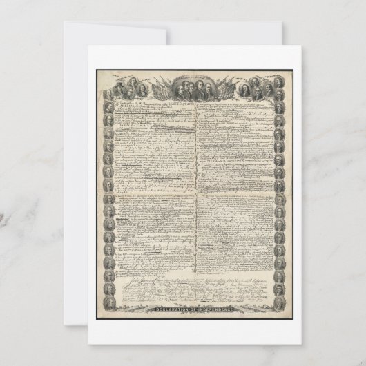 Carte Premier projet de déclaration d'indépendance (Devant)