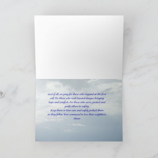 Carte Premier répondeur Merci (Intérieur)