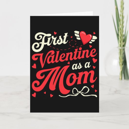 Carte Premier Saint-Valentin en tant que maman Funny Val (Devant)