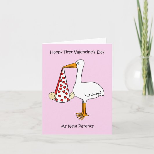 Carte Premier Saint-Valentin en tant que nouveaux parent (Devant)