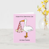 Carte Premier Saint-Valentin en tant que nouveaux parent (Fleur jaune)