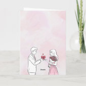 Carte Premier Saint-Valentin ensemble Personnalisé Greet (Dos)