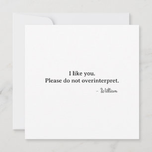 Carte Premier Saint Valentin je t'aime ne t'emballe pas