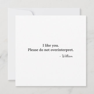 Carte Premier Saint Valentin je t'aime ne t'emballe pas