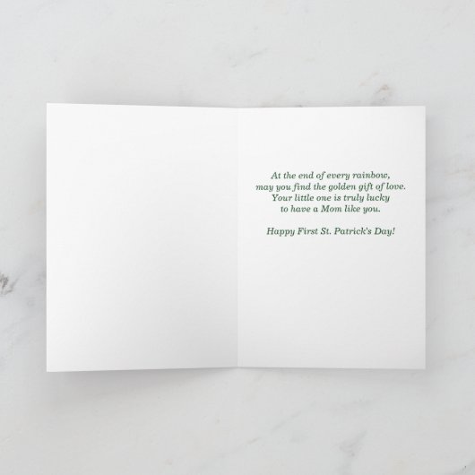 Carte Premier St Patrick's Day en tant que maman Cerf de (Intérieur)