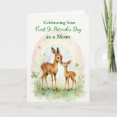 Carte Premier St Patrick's Day en tant que maman Cerf de (Devant)