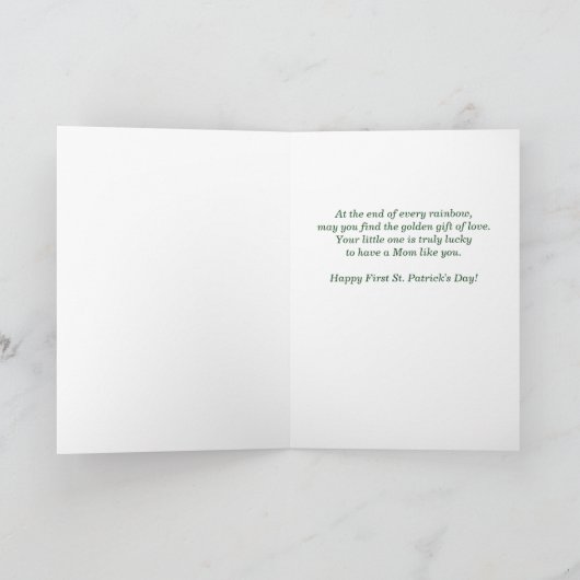 Carte Premier St Patrick's Day en tant que maman Cerf de (Intérieur)