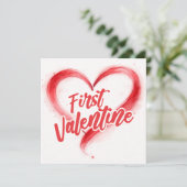 Carte Premier Valentin je ne courais pas encore (Debout devant)