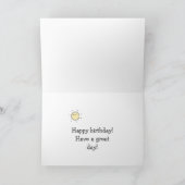 Carte Premier voyage autour du soleil ! 1er anniversaire (Intérieur)