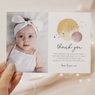 Carte Premier Voyage Rose Autour Du Merci Photo Soleil