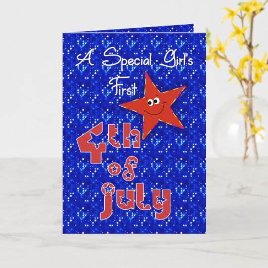 Carte Première 4 juillet spéciale (Fleur jaune)