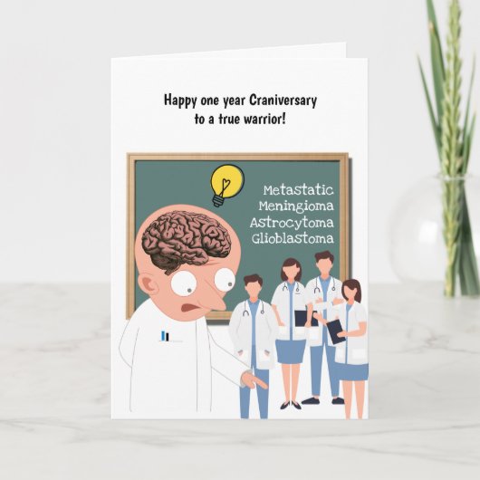 Carte Première année craniotomie craniversaire guerrier (Devant)
