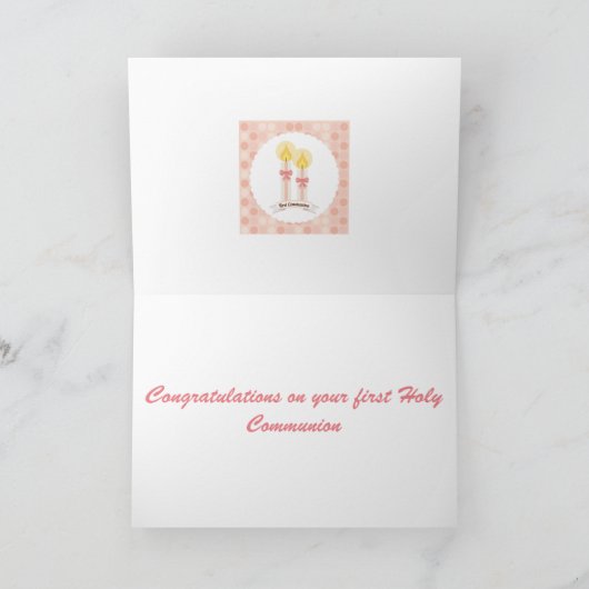 Carte Première célébration de communion (Intérieur)