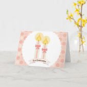 Carte Première célébration de communion (Fleur jaune)