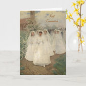 Carte première communion (Fleur jaune)