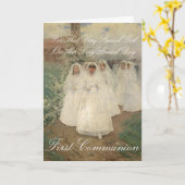 Carte Première communion (Fleur jaune)