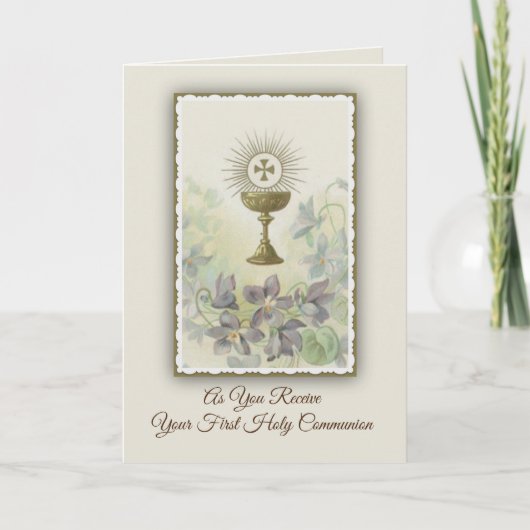 Carte Première communion catholique (Devant)