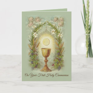 Carte Première communion catholique traditionnelle