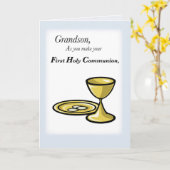 Carte Première communion de Grandson (Fleur jaune)