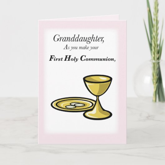 Carte Première communion de la petite-fille (Devant)
