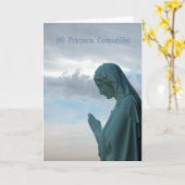 Carte Première communion espagnole, Felicidades Primera (Fleur jaune)