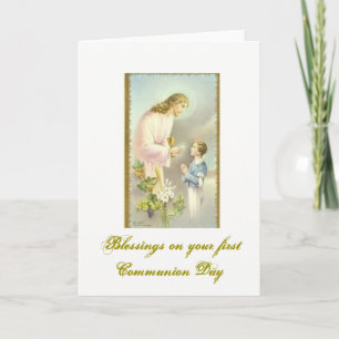 Carte Première Communion - Félicitations -