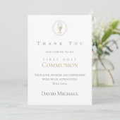 Carte Première communion merci (Debout devant)