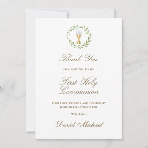 Carte Première communion merci