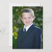 Carte Première communion sainte simple avec photo croisé (Dos)