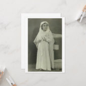 Carte Première communion vintage (Devant/Arrière en situation)