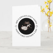 Carte Première échographie du bébé pour la fête des père (Fleur jaune)