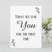 Carte Première échographie & signe du rythme cardiaque e (Debout devant)