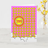 Carte Première étape des 100 premiers jours du bébé avec (Fleur jaune)