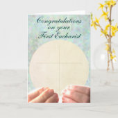 Carte Première eucharistie (Fleur jaune)