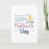 Carte Première fête des mères 1ère fois maman Boho (Devant)