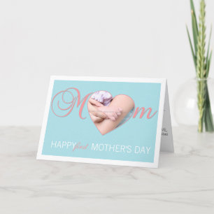 Carte Première Fête des mères Photo Coeur Nouvelle maman