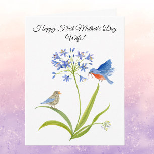Carte Première fête des mères pour Bluebird avec Lily