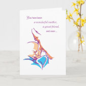 Carte Première fête des mères pour la grand-mère (Fleur jaune)