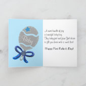 Carte Première Fête des pères avec Message Baby Boy (Intérieur)