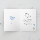 Carte Première Fête des pères couleur bleu onsie (Intérieur)