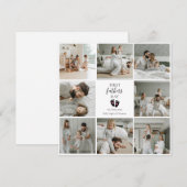 Carte Première Fête des pères - Empreintes bébé et Coeur (Devant / Derrière)